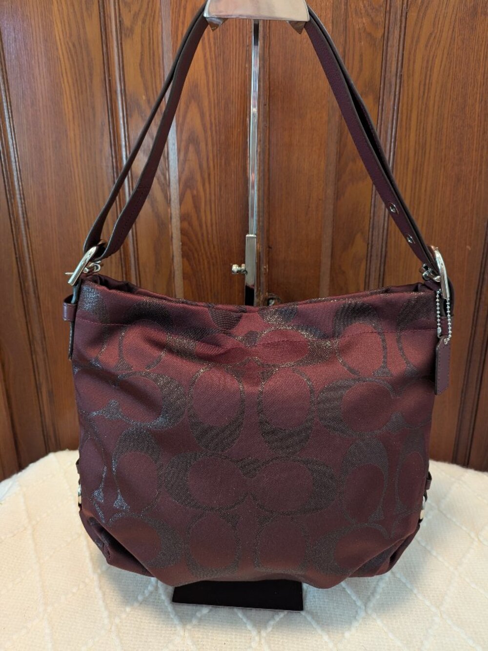 Coach Campbell Signature Metallic Duffle or shoulder bag. (Style: F27461)
